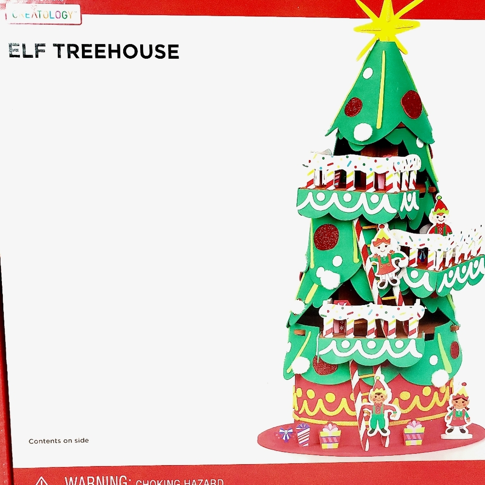 Christmas Creatology Elf Treehouse Craft Kit Holiday Winter Decor NWT Ages 6+